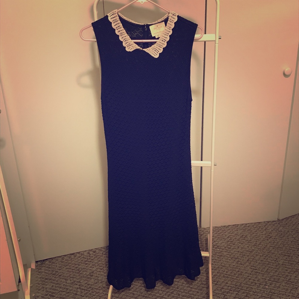 Kate spade black white lace dress size Large